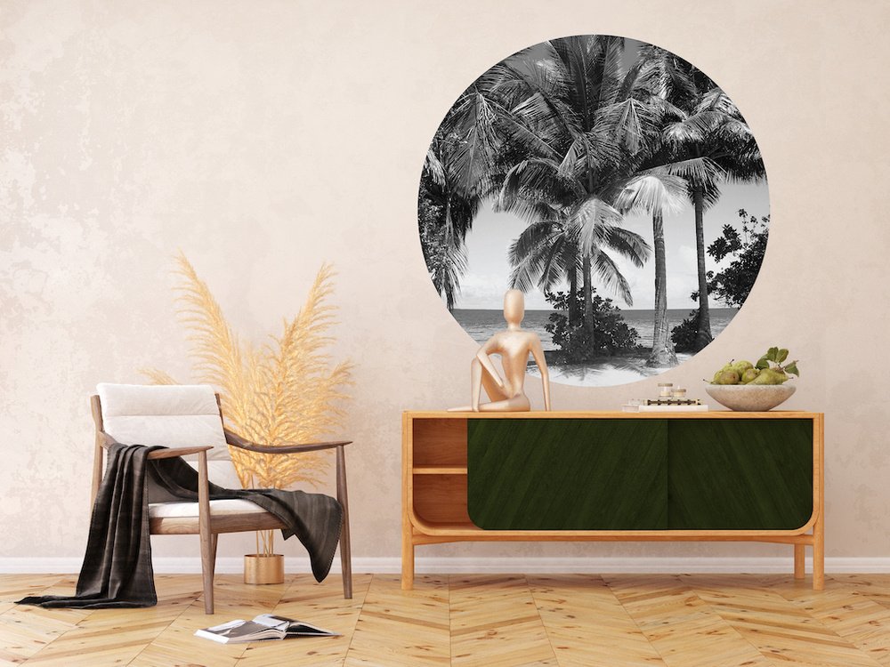 Samolepicí fototapeta CR3309 Monochromatic Palms 140 x 140 cm