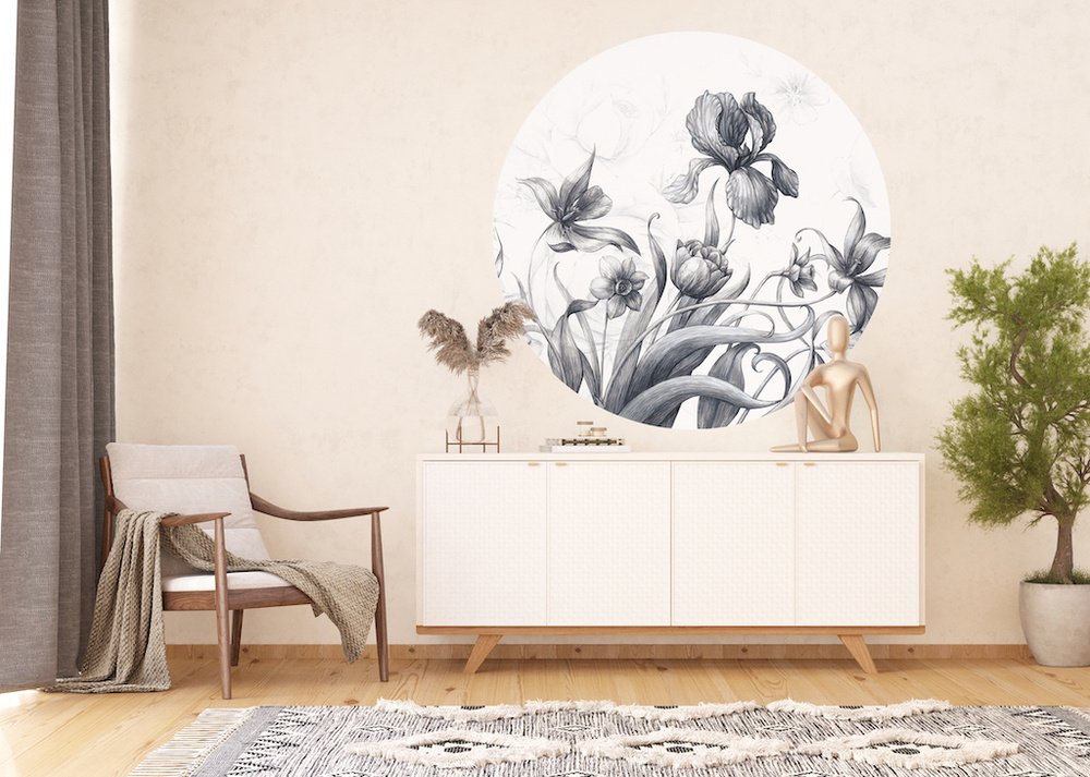 Samolepicí fototapeta CR3312 Vintage Flowers 140 x 140 cm