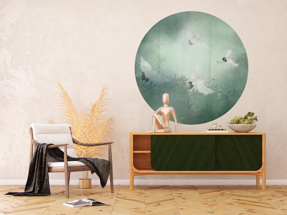 Samolepicí fototapeta CR3332 Cranes 140 x 140 cm