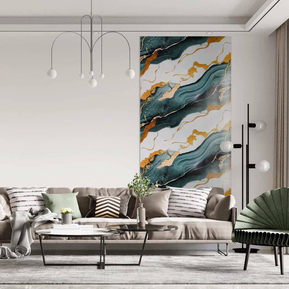 Samolepicí obklad Mramor zelenobílý 120 x 280 cm