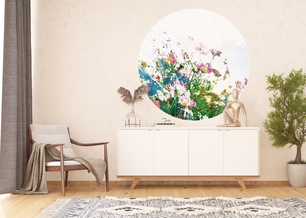 Samolepicí fototapeta CR3301 Field Flowers 140 x 140 cm