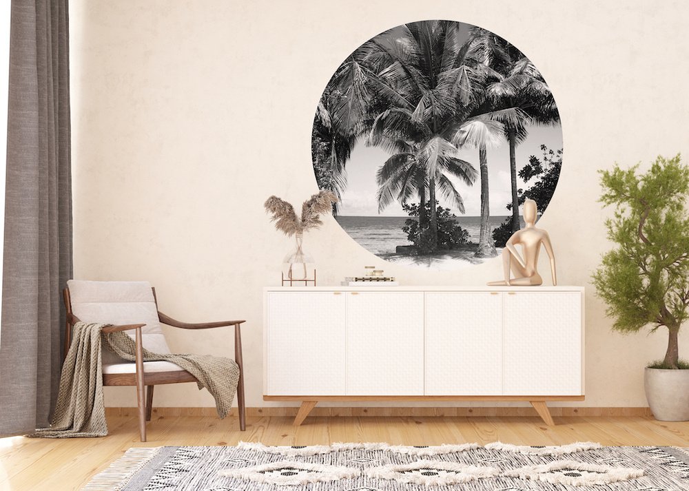 Samolepicí fototapeta CR3309 Monochromatic Palms 140 x 140 cm