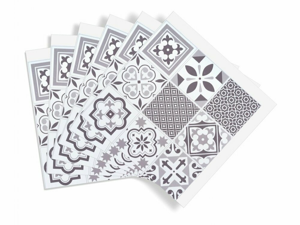 Samolepicí obklad na zeď 270-3004A Šedobílé 30,5 x 30,5 cm