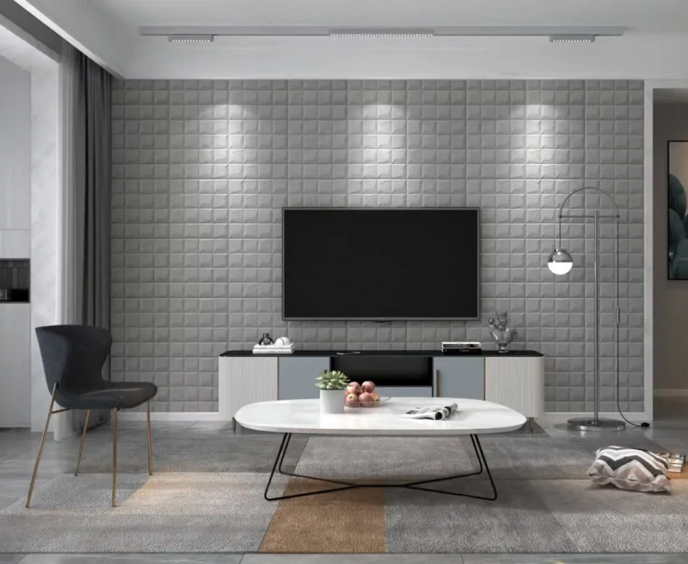 3D samolepicí koženka šedá - 0,69 x 1,4 m