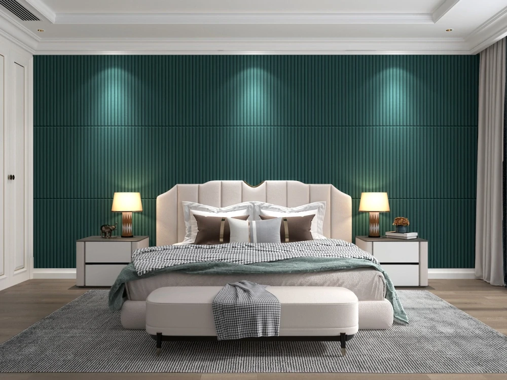 3D samolepicí VELVET obklad zelený - 0,69 x 1,4 m
