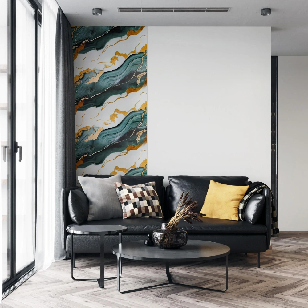 Samolepicí obklad Mramor zelenobílý 120 x 280 cm