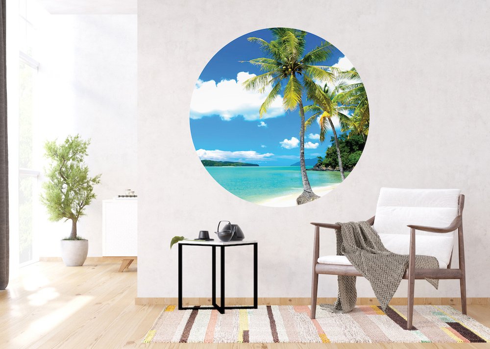 Samolepicí fototapeta CR3305 Palms on Beach 140 x 140 cm