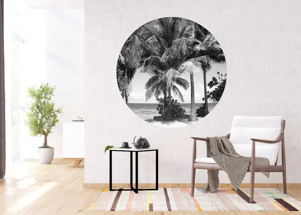 Samolepicí fototapeta CR3309 Monochromatic Palms 140 x 140 cm