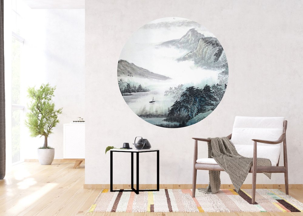 Samolepicí fototapeta CR3316 Oriental Watercolor 140 x 140 cm