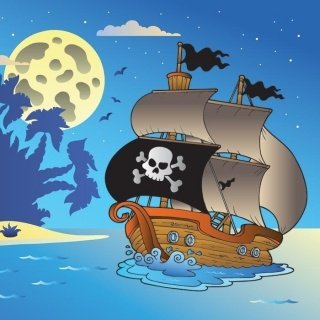 Fototapeta pro děti Pirate Ship 300x175 cm