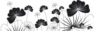 Vliesová fototapeta Dimex Black Flower M-314 | 330x110cm