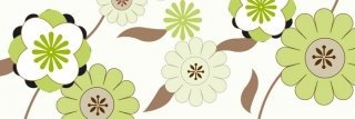 Vliesová fototapeta Dimex Green Flowers M-320 | 330x110cm