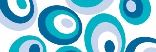 Vliesová fototapeta Dimex Blue Ovals M-345 | 330x110cm