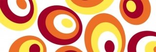 Vliesová fototapeta Dimex Orange Ovals M-346 | 330x110cm