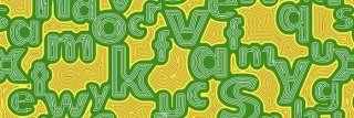 Vliesová fototapeta Dimex Green Letters M-355 | 330x110cm