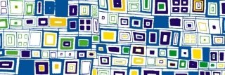 Vliesová fototapeta Dimex Blue Squares M-368 | 330x110cm
