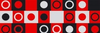 Vliesová fototapeta Dimex Red Squares M-379 | 330x110cm