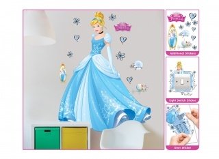 Samolepicí dekorace Walltastic Cinderella 44340