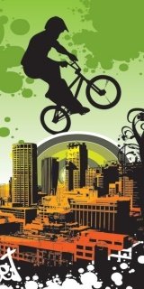 Fototapeta Dimex Bicycle Green S-212 | 110x220 cm