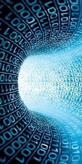 Dimex fototapeta Binary Blue Streem S-192 | 110x220 cm