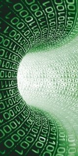 Fototapeta Dimex Binary Green Streem S-195 | 110x220 cm