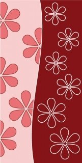 Fototapeta na zeď Red Floral Pattern S-203