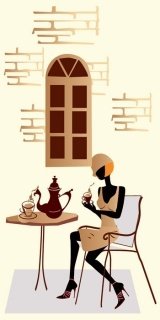 Fototapeta na zeď Street Caffe S-214 | 110 x 220 cm