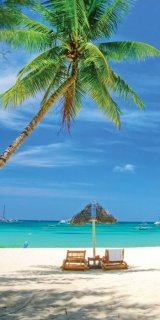 Fototapeta na zeď Tropical Beach S-149 | 110 x 220 cm
