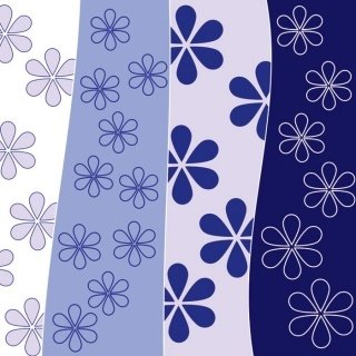 Fototapeta na zeď Blue Floral Pattern L-253