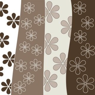 Fototapeta na zeď Brown Floral Pattern L-252