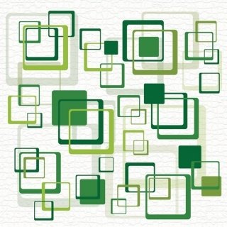 Fototapeta na zeď Green Squares L-254