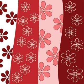 Fototapeta na zeď Red Floral Pattern L-251