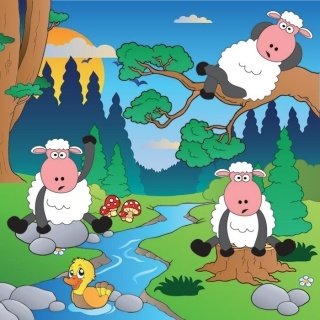 Fototapeta pro děti Sheep in Forest L-292