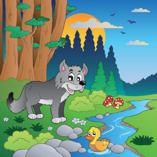 Fototapeta pro děti Wolf in Forest L-281