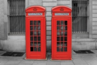 Vliesová fototapeta Dimex British Phones XL-109 330x220 cm