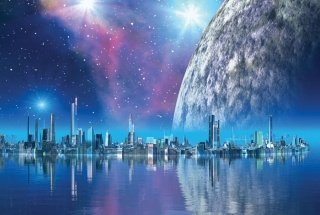 Vliesová fototapeta Dimex Futuristic City XL-154 330x220 cm