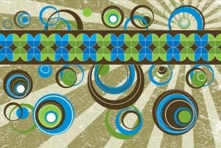 Vliesová fototapeta Dimex Retro Blue XL-239 330x220 cm