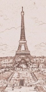 Fototapeta Dimex Paris Brown S-302 | 110x220 cm