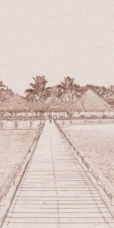 Fototapeta Dimex Jetty Brown S-309 | 110x220 cm