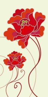 Fototapeta Dimex Flowers Red S-330 | 110x220 cm