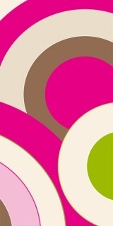 Fototapeta Dimex Pink Circles S-363 | 110x220 cm