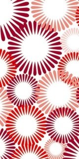 Fototapeta Dimex Red Circles S-369 | 110x220 cm
