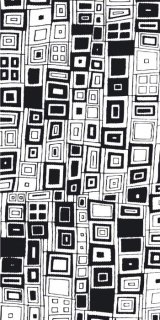 Fototapeta Dimex Black Squares S-380 | 110x220 cm