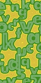 Fototapeta Dimex Green Letters S-387 | 110x220 cm