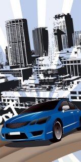 Fototapeta na zeď Car Blue S-433