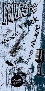 Fototapeta na zeď Music Blue S-434