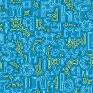 Vliesová fototapeta Blue Letter L-417