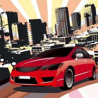 Vliesová fototapeta Red Car L-427