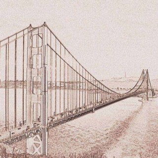 Vliesová fototapeta Golden Gate L-302