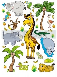 Samolepicí dekorace Afrika Mini